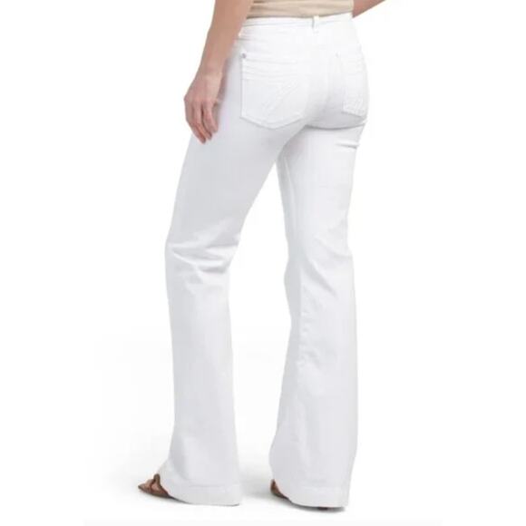 7 For All Mankind Ultra High Rise Dojo Jeans - White - Size 29 - Picture 3 of 10